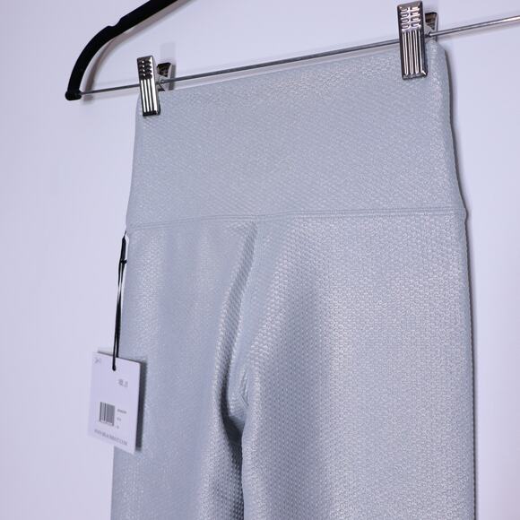 BEACHRIOT NEW Piper Legging Silver Shine Waffle Pull On Full Length Women's XS - Picture 7 of 10